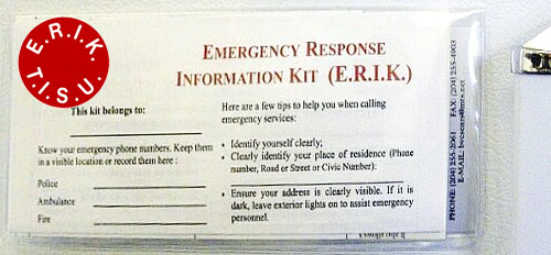 picture of an Emergency Response Information Kit