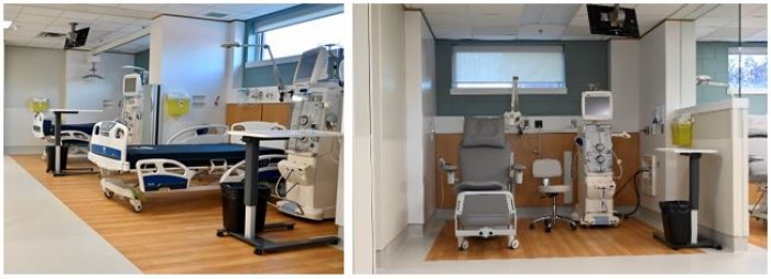 Actual site images of the renal unit
